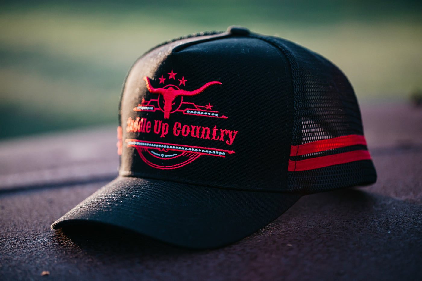 Signature Black & Red Trucker Cap