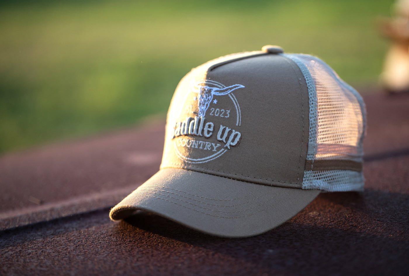 Kids Signature Brown & Grey Trucker Cap