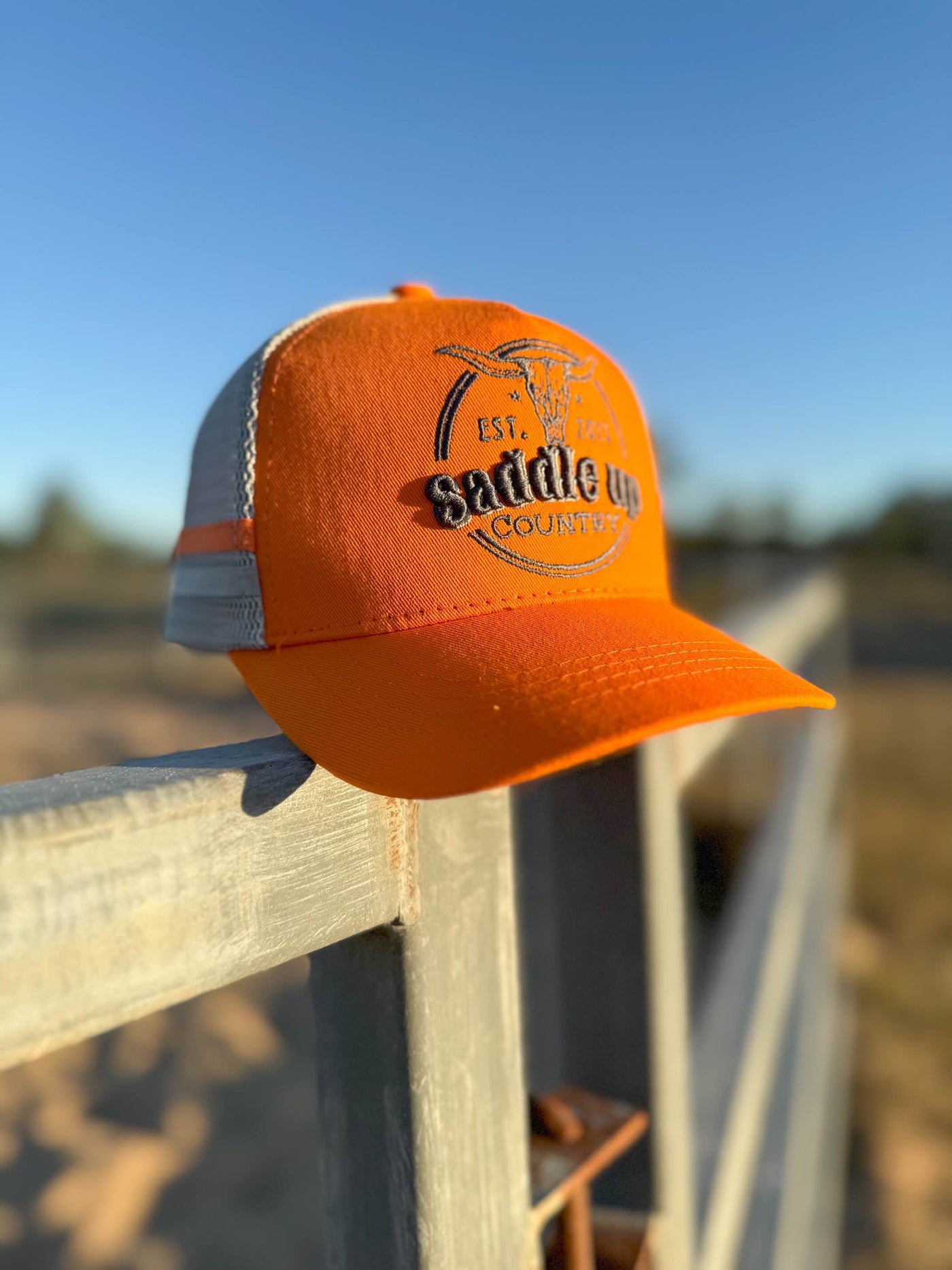 Kids Signature Orange & Grey Trucker Cap